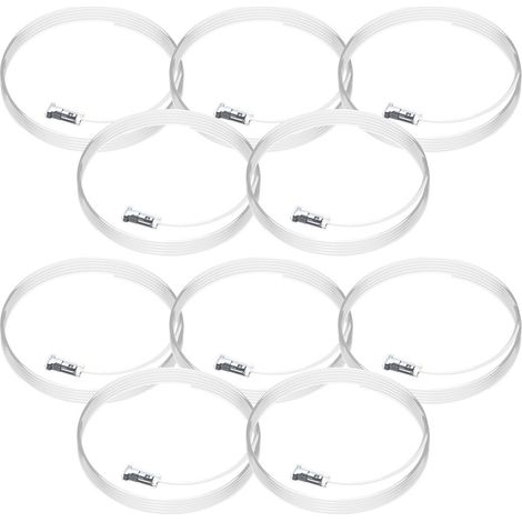Lot de 10 Câbles Perlon Twister Cliq2Fix 250 cm - Accrochage Sécurisé et Discret pour Cadres et Tableaux - Compatible Cimaises Artiteq (1/5)
