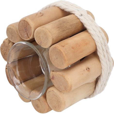 Porte-bougie en bois brut pour diffusion d'huiles essentielles et décoration maison (1/5)