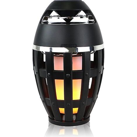 Lampe torche d'extérieur avec haut-parleur Bluetooth et effet flamme, étanche, sans fil, lanterne LED (1/4)