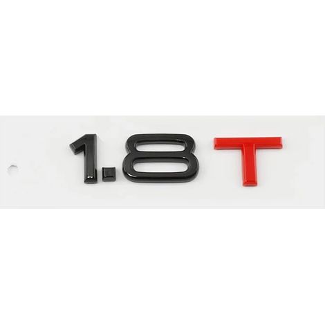 (1.8T) - Autocollant logo/emblème de coffre arrière de voiture, compatible avec Audi A2, A3, A4, A5, A6, A7, A8, Q2, Q3, Q5 et Q7 (3.0T, 1.8T, 2.0T). (1/5)