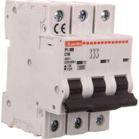 Interruttore Lovato p1mb3pc16 16 A 10 kA