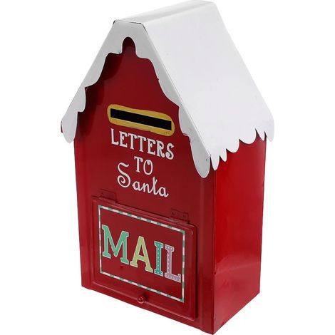 Boîte aux lettres de Noël Unomor en fer rouge motif Père (1/5)