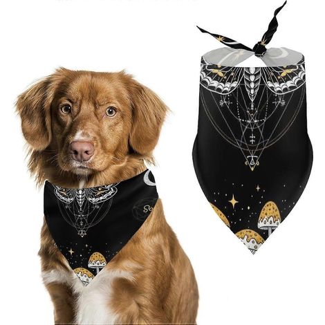 Bandana pour chien motif espace galaxie requin bleu foulard triangulaire mignon bavoir taille unique motif 22 (1/5)