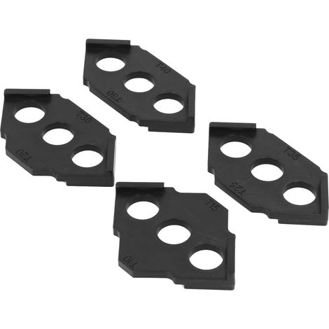 4-teiliges Set C-Eckschablonen für Holzbearbeitung, Oberfräsen-Trimmer, gerade und abgeschrägte Ecken, schwarz (1/5)