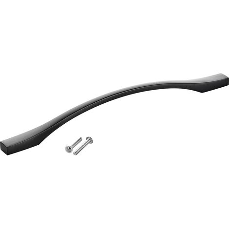 SO-TECH - Poignée de meuble BLACKLINE Gris VI - Entraxe 224 mm - L26 mm - XV aluminium mat - Noir mat - Pour cuisine, salle bain, armoire, commode, tiroir (1/4)