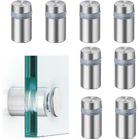APEX 8er-Pack Edelstahl-Wandabstandshalter – 12 x 20 mm – Paneelabstandshalter – Werbeschrauben – Wandabstandshalter zur Befestigung von Paneelen, Plexiglas, Spiegeln, Postern (1/5)