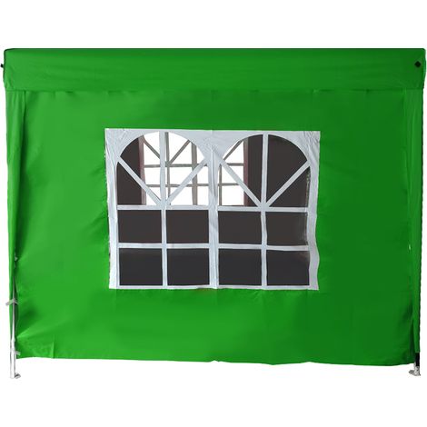 2.5x2.5M Pop Up Gazebo Side Panel Wall Only,1 Piece Green with Window
