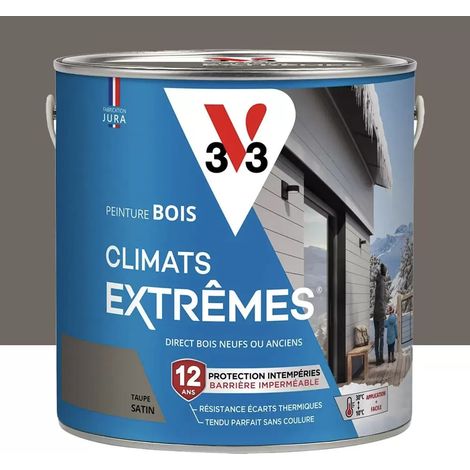 Peinture bois V33 Climats Extrêmes Satin Taupe 2 L (1/3)