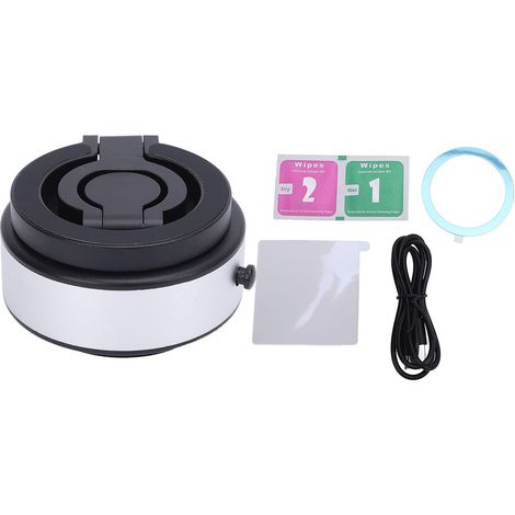 Support Magnétique pour Téléphone, Support Magnétique à Ventouse pour Voiture avec Rotation à 360°, Pliable en Trois Parties, Fixation par Ventouse, pour Mur ou Bureau (Silver) (1/5)