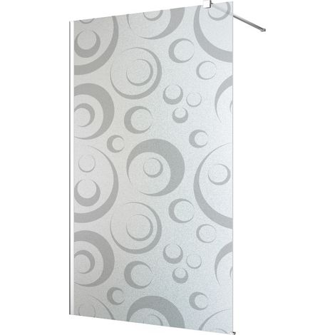 Stickers paroi de douche dépoli - Cercles - 60x120 cm (1/2)