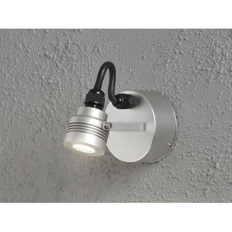 Massiver Aluminium Wandspot MONZA, schwenkbar, 160 Lumen, IP54