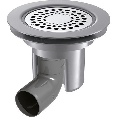 Delabie Ablauf für Weichboden, Sieb Edst. Ø114 Anschl-Bog. hori. Ø50mm (1/2)