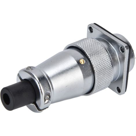Connecteur Prise et Base Aérienne Étanche 500V WS24 pour Prise Avion, 10 Broches, Alliage Zinc, Kit 1 Prise TQ 1 Socle Z 1 Capot 4 Vis 4 Écrous (1/5)