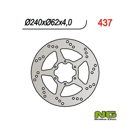 Disco de freno delantero Honda CRM 125 1990-1999 Ø240mm 6 agujeros