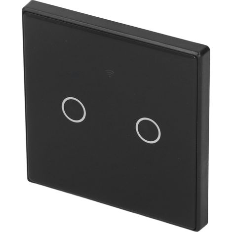 Panneau de commande sans fil intelligent à 2 modules pour éclairage mural Tuya, 1000 W, 2,4 GHz, WiFi, interrupteur tactile. (1/5)