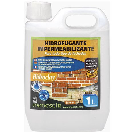 MONESTIR HIDROCLAY Hidrofugante Fachadas - Medida: 5 Litros - ref: MNS-03014