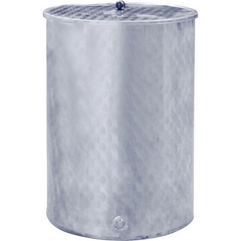 1PZ CONTENITORE ENOLOGICO SALDATO IN INOX CON COPERCHIO lt.150 (1/2)