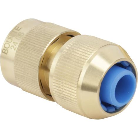 1 - Raccord Arrosage - Raccord Rapide - Système 3 Billes Ø15 mm - Compatible Tuyau 1/2 Pouces - Laiton et ABS - Pour Jardin Extérieur - Argent et Noir (1/4)