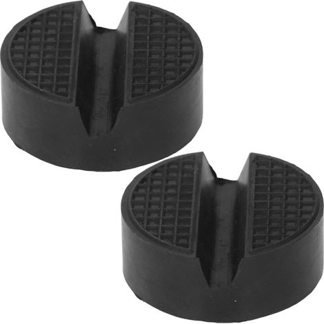 Adaptadores universales de almohadillas de goma circulares ranuradas para gatos hidráulicos de coche (1/5)