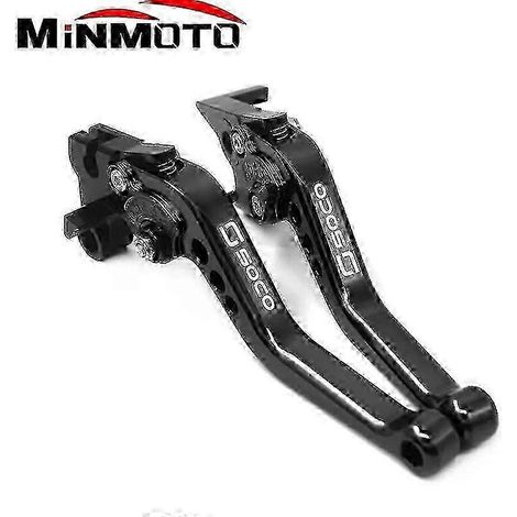 Leviers de frein et d'embrayage uniques en aluminium compatibles avec les motos Super Soco TC Max/50/Wanderer TS 50 2020-2021 (Noir-B) (1/5)
