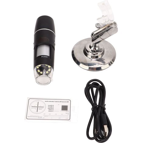 Microscope numérique sans fil 1000X WIFI HD pour Android et iOS avec règle de correction, portable et temps réel (1/5)