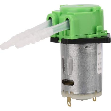 Pompes de Dosage Péristaltiques, DC 12V 3x5mm Pompe Doseuse Tête Péristaltique Chimique Liquide Eau Pompe À Eau Miniature Automatique pour Aquarium Chimique(Vert) (1/5)