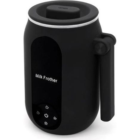 Schiumalatte elettrico 4 in 1, scaldalatte da 450 ml, vaporizzatore con maniglia girevole, per caffè, latte, cappuccino (1/5)
