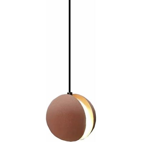 Suspension sphérique en terre cuite au style nordique minimaliste, hauteur réglable, éclairage diffus et chaleureux pour chambre, salle à manger, îlot de cuisine, bar – Style B (1/5)