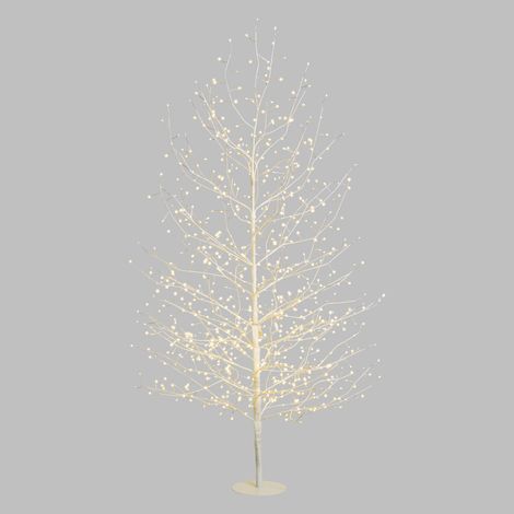 Lotti Albero Ramo Tiglio Bianco H170cm 784 Microled Flashled 4m+ø105xh170cm Luci Di Natale (1/5)