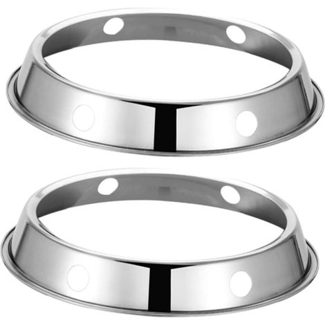 Soporte para wok Healeved de 2 piezas de acero inoxidable con anillo de cocción estable para estufas y cocinas de restaurantes.