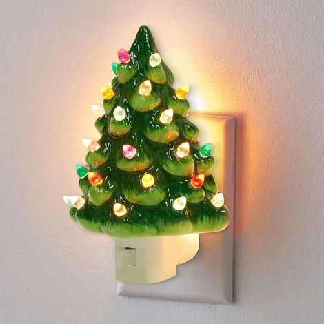 Weihnachtsbaum-Nachtlicht, Vintage, 360°-Drehstecker (1/5)