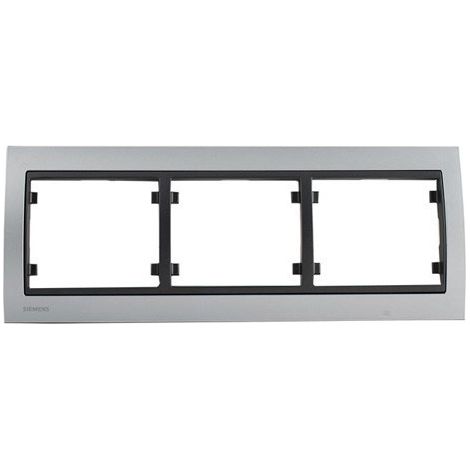 Plaque Triple Horizontale Métal Aluminium Delta IRIS - SIEMENS (1/2)