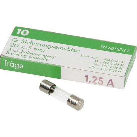 Fusible à action retardée 1,25A 250V
