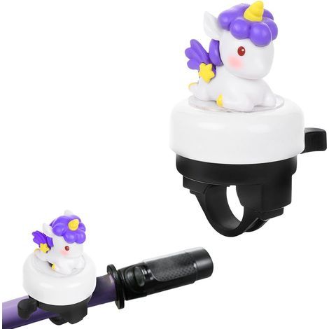 Sonnette Velo Enfant Licorne - Accessoire Velo pour Fille Garçon Adulte, Compatible avec Velo Scooter Tricycle, Cadeau Anniversaire Fête Enfants (1/5)