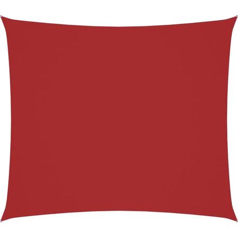 Voile de parasol tissu oxford rectangulaire 2 x 2,5 m rouge - Toile de rechange pour parasol de jardin protection UV (1/5)