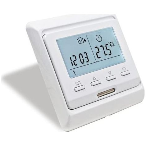 Pair Thermostat de chauffage par le sol programmable LCD 16A 230V Thermostat mécanique (1/4)