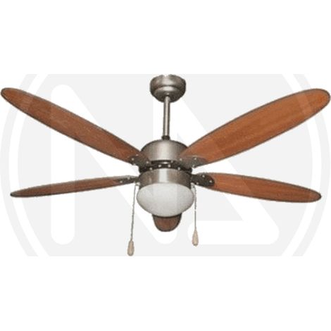 VENTILATORE A SOFFITTO 5 PALE CON LUCE