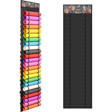 Vinylrollenhalter für 48 Rollen - Transparenter Oxford-Taschenorganizer (33 x 113 cm) (1/5)