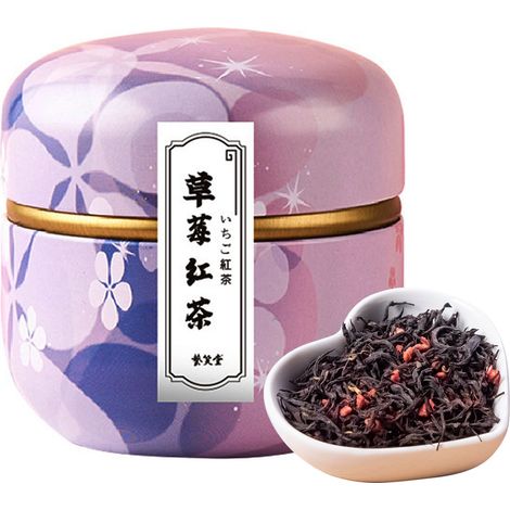 30g Infusion Thé à la Fraise Thé Noir Sachets Triangulaires Infusion Froide Thé Santé Mélange Fruits Secs 10 Pièces (1/5)
