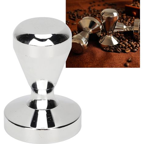 Kaffeetamper für Espressomaschinen/italienische Kaffeemaschinen, Kaffeetamper aus Edelstahl, einteiliger Tamperhammer aus massivem Stahl, 57,5 mm. (1/5)