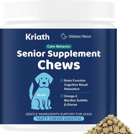 Comprimés à croquer nutritionnels pour chiens, formule douce, complément alimentaire et soin pour animaux de compagnie – 200 g (1/5)