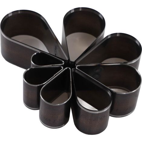 Ensemble de 8 matrices de découpe pour cuir en forme de larme, outils de découpe manuelle en acier allié, pour loisirs créatifs. (1/5)