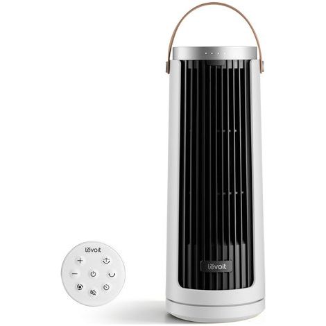 Ventilatore a colonna senza fili slim Levoit Air Column LTF-F132B-WEUR 19 W 5 velocità 20 dB Nero/Bianco