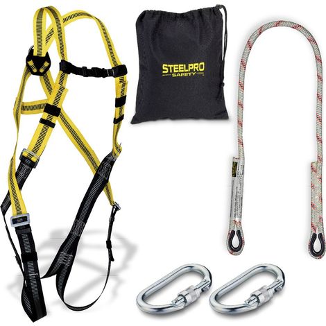 Arnes Seguridad Dorsal Completo Cuerda 1,5Mt Steelpro