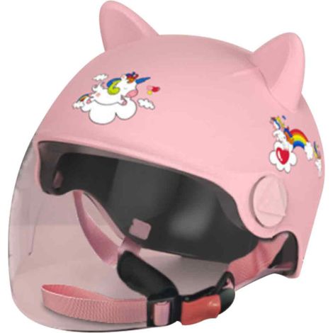 1 casque de moto enfant, design dessin animé, protection UV, léger, pour motos électriques (1/5)