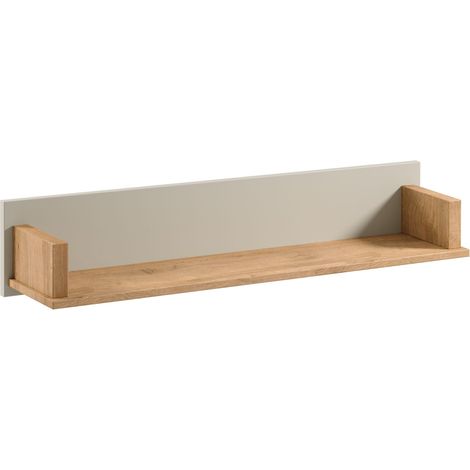 AX LIVING Bücher Regal Iseonia P1 – 110 cm breit, Eiche Wotan/Beige
