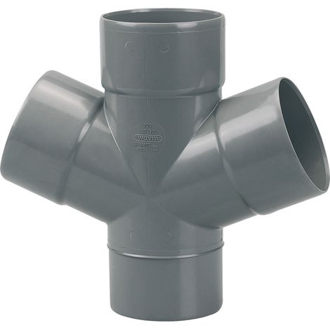 Culotte double parallèle PVC Mâle Femelle 67° D100 WAVIN 3025814 (1/2)