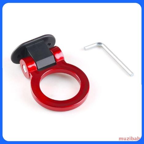 Adhesivo universal para gancho de remolque, decoración de coche, anilla de remolque delantera y trasera, tipo ABS, rojo.
