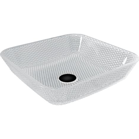 Mexen Mika Glaswaschbecken zur Aufsatzmontage 40 x 40 cm, transparent - 24104000 (1/2)