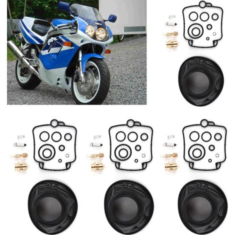 4 Kits de Réparation de Carburateur Moto Pièces d'Entretien Compatibles Suzuki GSXR 750/750W
